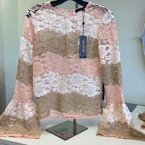 🌸BRAND NEW🌸 Max Sport Pink Floral Lace Blouse